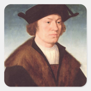 Adesivo Quadrado Retrato de um homem desconhecido, 1520 (óleo no