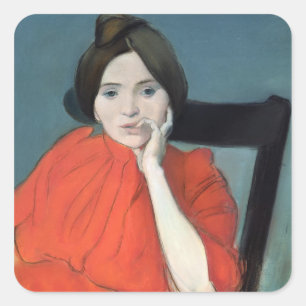 Adesivo Quadrado Retrato de uma Mulher, 1890
