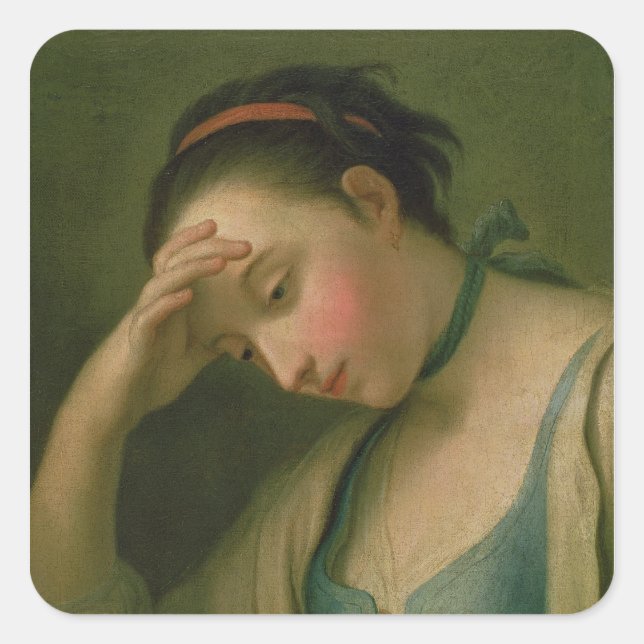 Adesivo Quadrado Retrato de uma Mulher 2 (Frente)