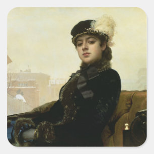 Adesivo Quadrado Retrato de uma Mulher Desconhecida, 1883