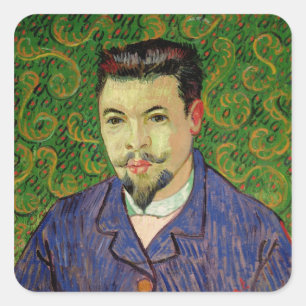 Adesivo Quadrado Retrato de Vincent van Gogh do Dr. Felix Rey,