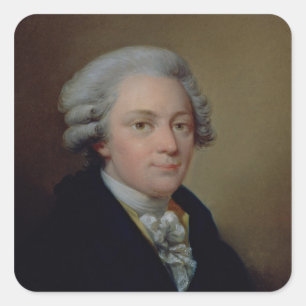 Adesivo Quadrado Retrato de Wolfgang Amadeus Mozart