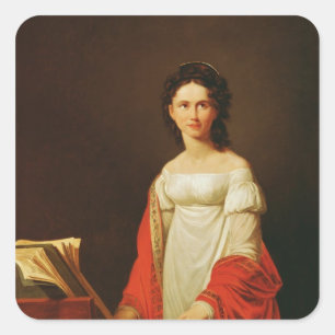 Adesivo Quadrado Retrato do cantor Anna Borunova, 1821