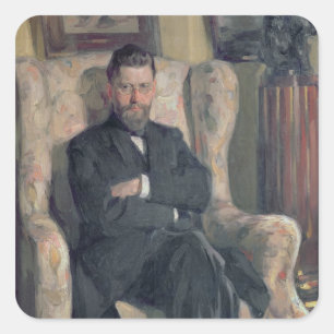 Adesivo Quadrado Retrato do coletor Alexei A. Bakhrush