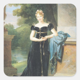 Adesivo Quadrado Retrato do condessa Walewska de Marie Laczinska