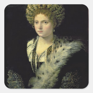 Adesivo Quadrado Retrato do d'Este de Isabella