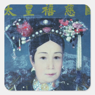 Adesivo Quadrado Retrato do Dowager de imperatriz Cixi