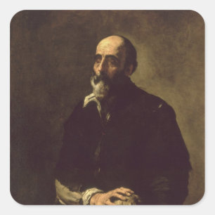 Adesivo Quadrado Retrato do escultor cego, Gambazo 1632