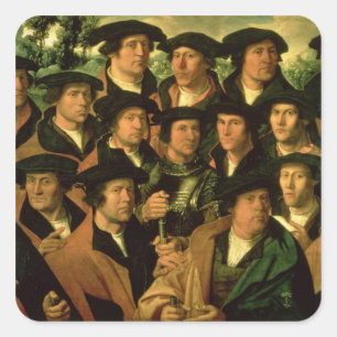 Adesivo Quadrado Retrato do grupo do Tiro Empresa