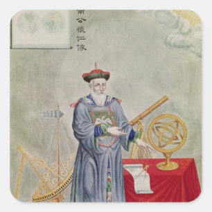 Adesivo Quadrado Retrato do Padre Ferdinand Verbiest