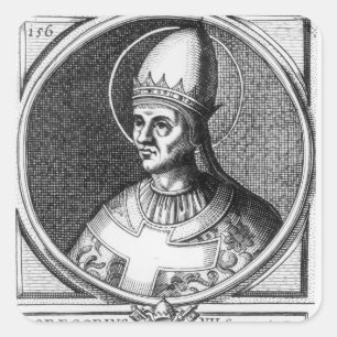Adesivo Quadrado Retrato do papa Gregory VII