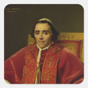 Adesivo Quadrado Retrato do papa Pius VII, 1805