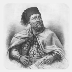 Adesivo Quadrado Retrato do Pasha de Ibrahim, 1840