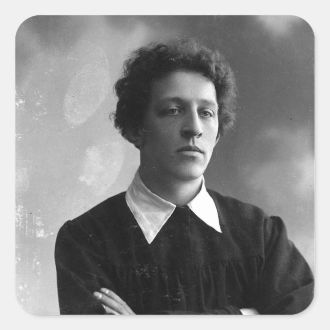 Adesivo Quadrado Retrato do poeta Alexander Blok (Frente)