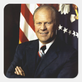 Adesivo Quadrado Retrato do Presidente dos EUA Gerald Rudolph Ford 