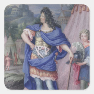 Adesivo Quadrado Retrato do rei de Louis XIV de France