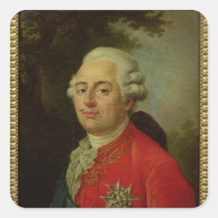 Adesivo Quadrado Retrato do rei de Louis XVI de France