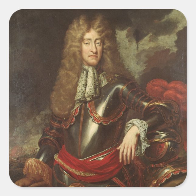 Adesivo Quadrado Retrato do Rei James II, c.1690 (Frente)