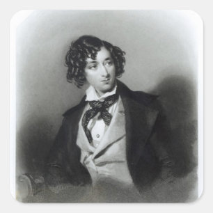 Adesivo Quadrado Retrato do senhor M.P. de Benjamin Disraeli