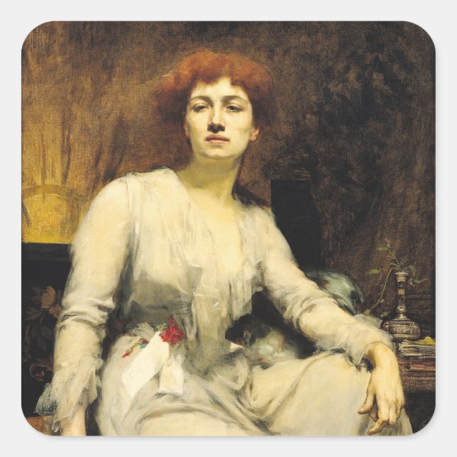 Adesivo Quadrado Retrato do Severine 1893 (Frente)