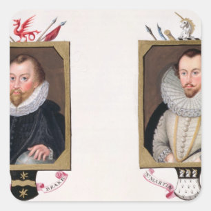 Adesivo Quadrado Retrato dobro do senhor Francis Drake (c.1540-96)