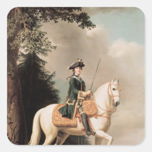 Adesivo Quadrado Retrato Equestre de Catherine II