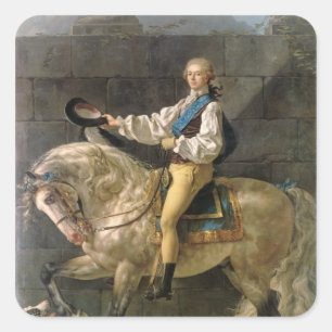 Adesivo Quadrado Retrato equestre de Estanislau Kostka