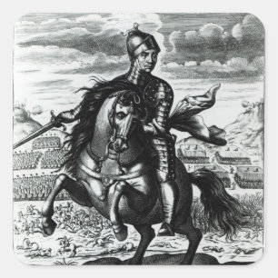 Adesivo Quadrado Retrato equestre de Oliver Cromwell