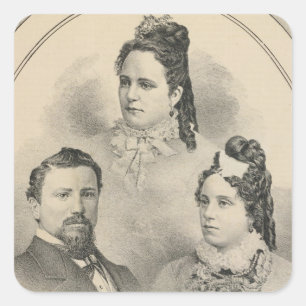 Adesivo Quadrado Retratos da família de Curtiss & de Todd