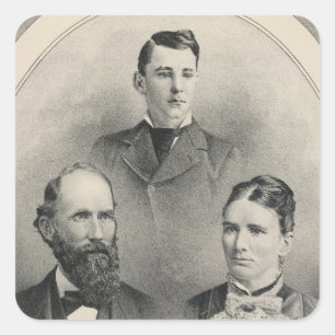 Adesivo Quadrado Retratos infantis da família