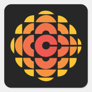 Adesivo Quadrado Retro 1974 - 1986 sobre preto