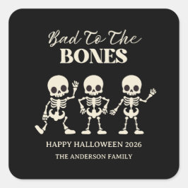 Adesivo Quadrado  Retro Boos & Booze Spooky Halloween