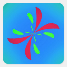 Adesivo Quadrado Retro Butterfly 