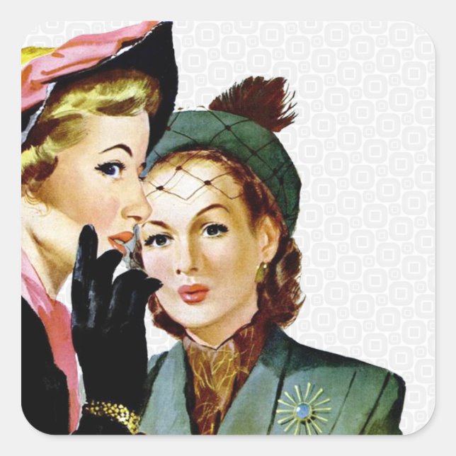 Adesivo Quadrado Retro Gossip (Frente)