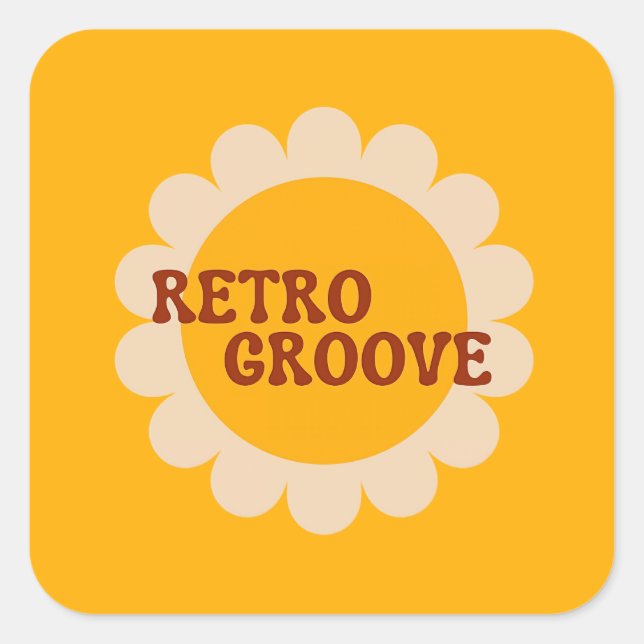 Adesivo Quadrado Retro Groove Sticker (Frente)