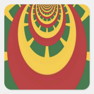 Adesivo Quadrado RETRO legal Jamaica Rastas