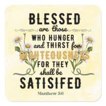 Retro Matthew 5:6 Watercolor
