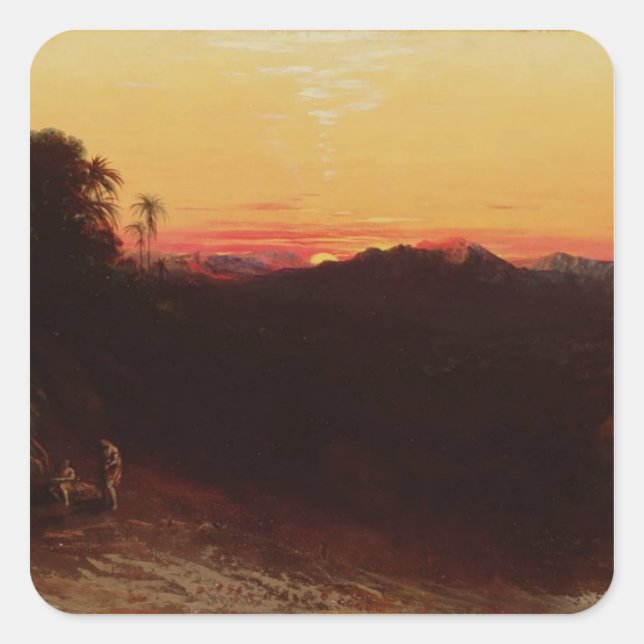 Adesivo Quadrado Reunião de Jacob e Esau (Frente)