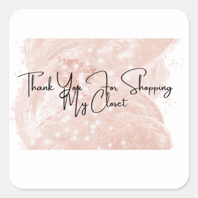 Adesivo Quadrado Revendedor Obrigado a você Stickers Quadrados (Frente)