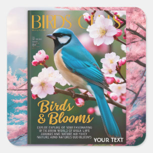 Adesivo Quadrado Revista Fantasy Blue Bird