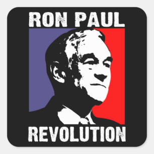 Adesivo Quadrado Revolução de Ron Paul