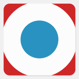 Adesivo Quadrado Revolução Francesa Roundel France Cocarde
