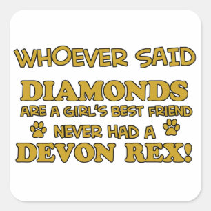 Adesivo Quadrado rex de Devon melhor do que diamantes