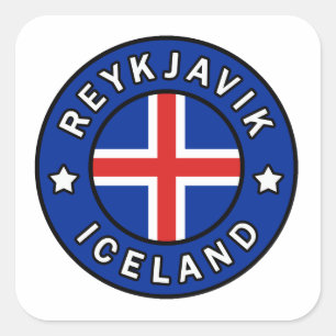 Adesivo Quadrado Reykjavik Islândia