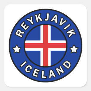 Adesivo Quadrado Reykjavik Islândia