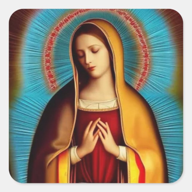 ADESIVO QUADRADO REZAR PELA PAZ MUNDIAL (Frente)