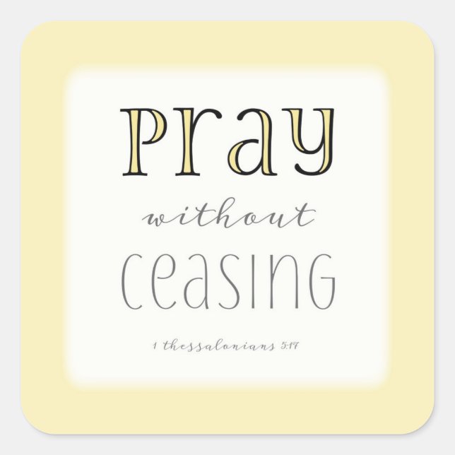 Adesivo Quadrado Reze sem fechar - 1 Essas 5:17 (Frente)