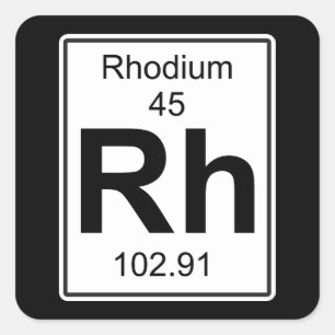 Adesivo Quadrado Rh - Ródio