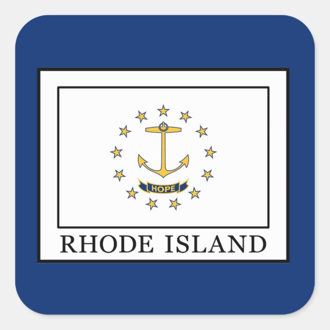 Adesivo Quadrado Rhode Island (Frente)