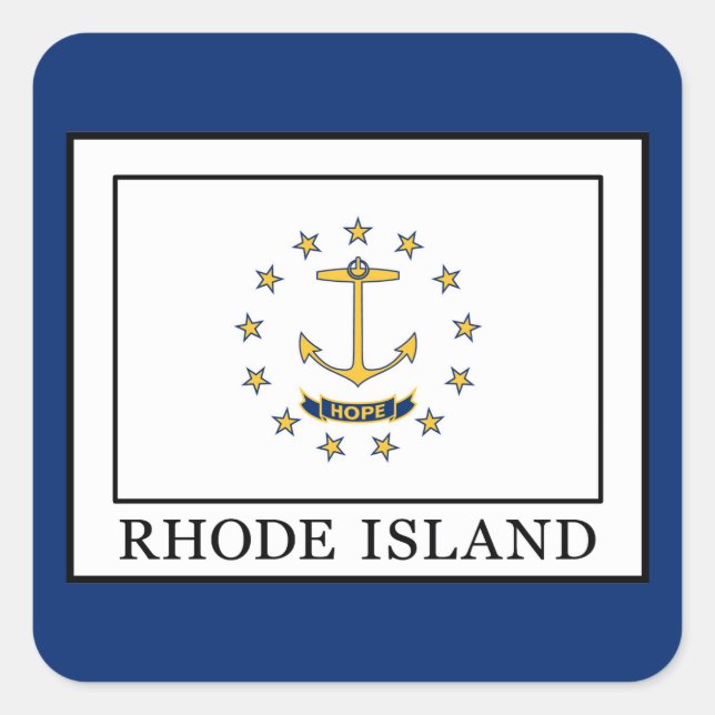 Adesivo Quadrado Rhode Island (Frente)